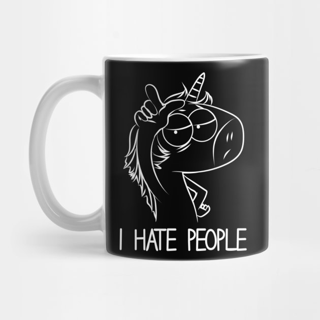 Unicorn I hate People by avshirtnation